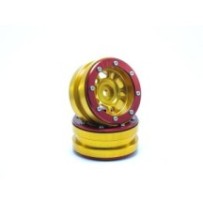 Metsafil Beadlock Wheels PT- Distractor Gold/Red 1.9 MT0040GOR