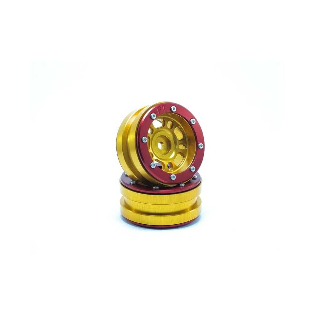 Metsafil Beadlock Wheels PT- Distractor Gold/Red 1.9 MT0040GOR Metsafil Beadlock Wheels PT- Distractor Gold/Red 1.9 MT0040GOR