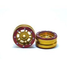 Metsafil Beadlock Wheels PT- Distractor Gold/Red 1.9 MT0040GOR