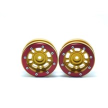 Metsafil Beadlock Wheels PT- Distractor Gold/Red 1.9 MT0040GOR