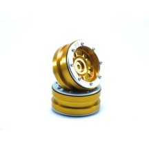 Metsafil Beadlock Wheels PT- Distractor Gold/Silver 1.9 MT0040GOS