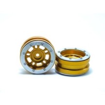 Metsafil Beadlock Wheels PT- Distractor Gold/Silver 1.9 MT0040GOS