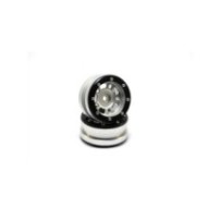 Metsafil Beadlock Wheels PT- Distractor Silver/Black 1.9 (2 pcs) MT0040SB