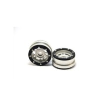 Metsafil Beadlock Wheels PT- Distractor Silver/Black 1.9 (2 pcs) MT0040SB