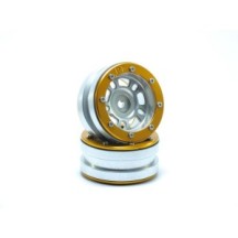Metsafil Beadlock Wheels PT- Distractor Silver/Gold 1.9 MT0040SGO