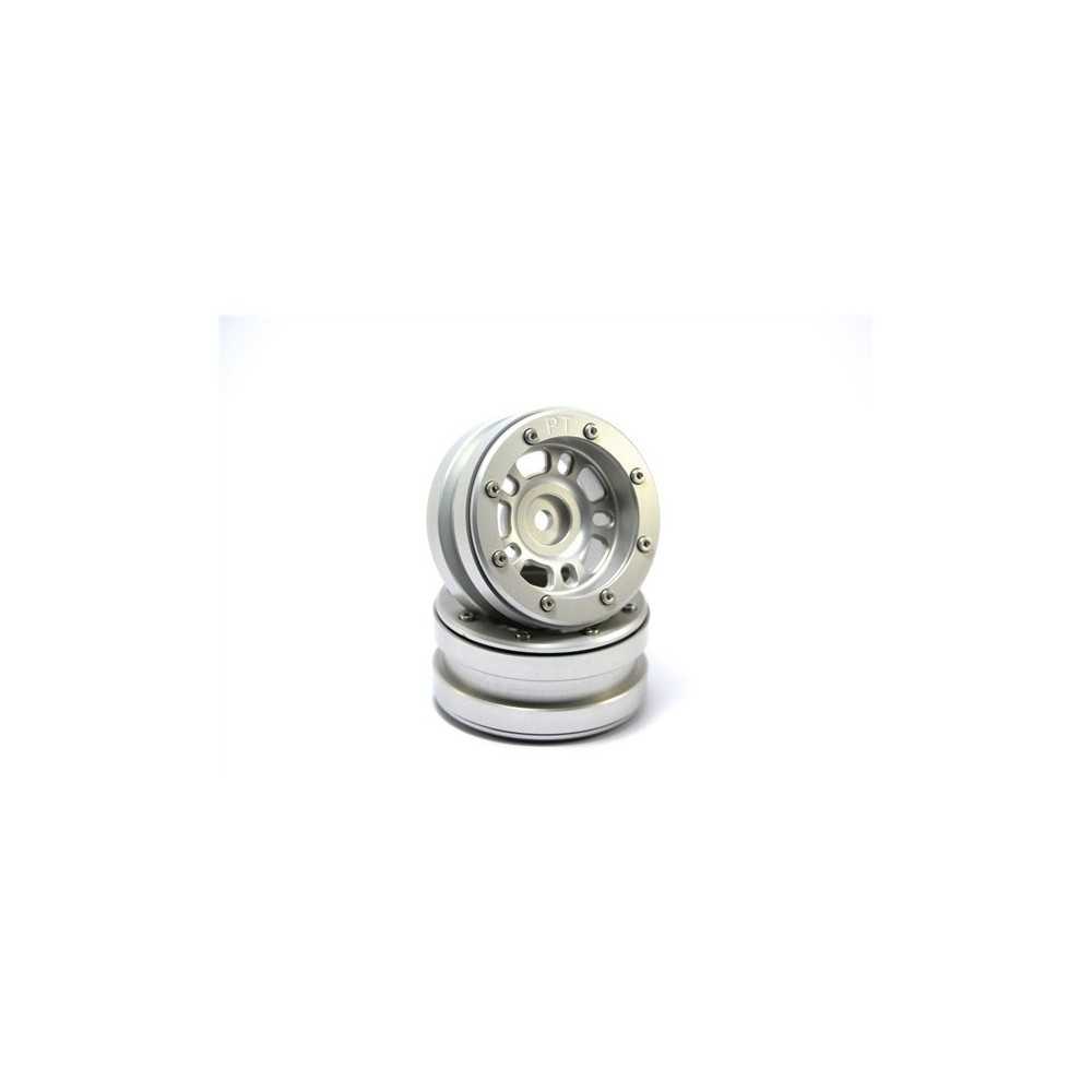 Metsafil Beadlock Wheels PT- Distractor Silver/Silver 1.9 (2 pcs) MT0040SS Metsafil Beadlock Wheels PT- Distractor Silver/Silver 1.9 (2 pcs) MT0040SS