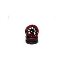 Metsafil Beadlock Wheels PT- Ecohole Black/Red 1.9 (2 pcs) MT0050BR