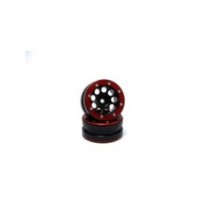 Metsafil Beadlock Wheels PT- Ecohole Black/Red 1.9 (2 pcs) MT0050BR