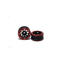 Metsafil Beadlock Wheels PT- Ecohole Black/Red 1.9 (2 pcs) MT0050BR