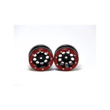 Metsafil Beadlock Wheels PT- Ecohole Black/Red 1.9 (2 pcs) MT0050BR