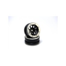 Metsafil Beadlock Wheels PT- Ecohole Black/Silver 1.9 (2 pcs) MT0050BS