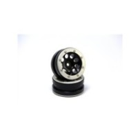 Metsafil Beadlock Wheels PT- Ecohole Black/Silver 1.9 (2 pcs) MT0050BS