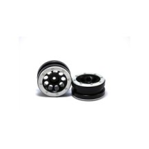 Llantas beadlock Metsafil PT-Ecohole negro y plata MT0050BS