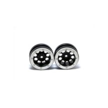 Metsafil Beadlock Wheels PT- Ecohole Black/Silver 1.9 (2 pcs) MT0050BS