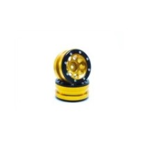 Metsafil Beadlock Wheels PT- Ecohole Gold/Black 1.9 MT0050GOB