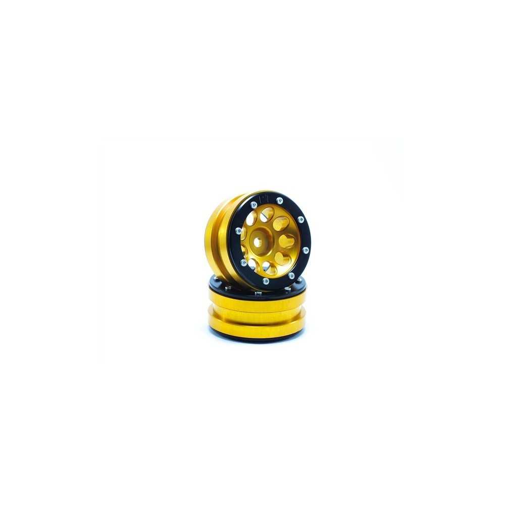 Metsafil Beadlock Wheels PT- Ecohole Gold/Black 1.9 MT0050GOB Metsafil Beadlock Wheels PT- Ecohole Gold/Black 1.9 MT0050GOB