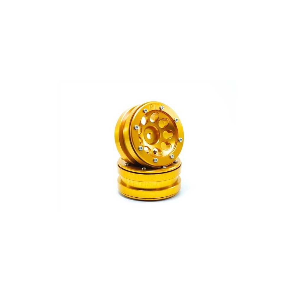 Metsafil Beadlock Wheels PT- Ecohole Gold/Gold 1.9 MT0050GOGO Metsafil Beadlock Wheels PT- Ecohole Gold/Gold 1.9 MT0050GOGO