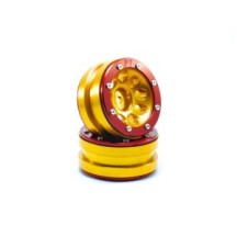 Metsafil Beadlock Wheels PT- Ecohole Gold/Red 1.9 MT0050GOR
