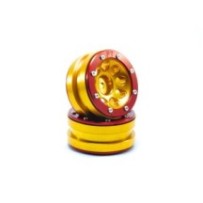 Metsafil Beadlock Wheels PT- Ecohole Gold/Red 1.9 MT0050GOR