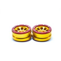 Metsafil Beadlock Wheels PT- Ecohole Gold/Red 1.9 MT0050GOR