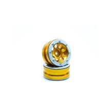 Metsafil Beadlock Wheels PT- Ecohole Gold/Silver 1.9 MT0050GOS