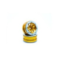 Metsafil Beadlock Wheels PT- Ecohole Gold/Silver 1.9 MT0050GOS
