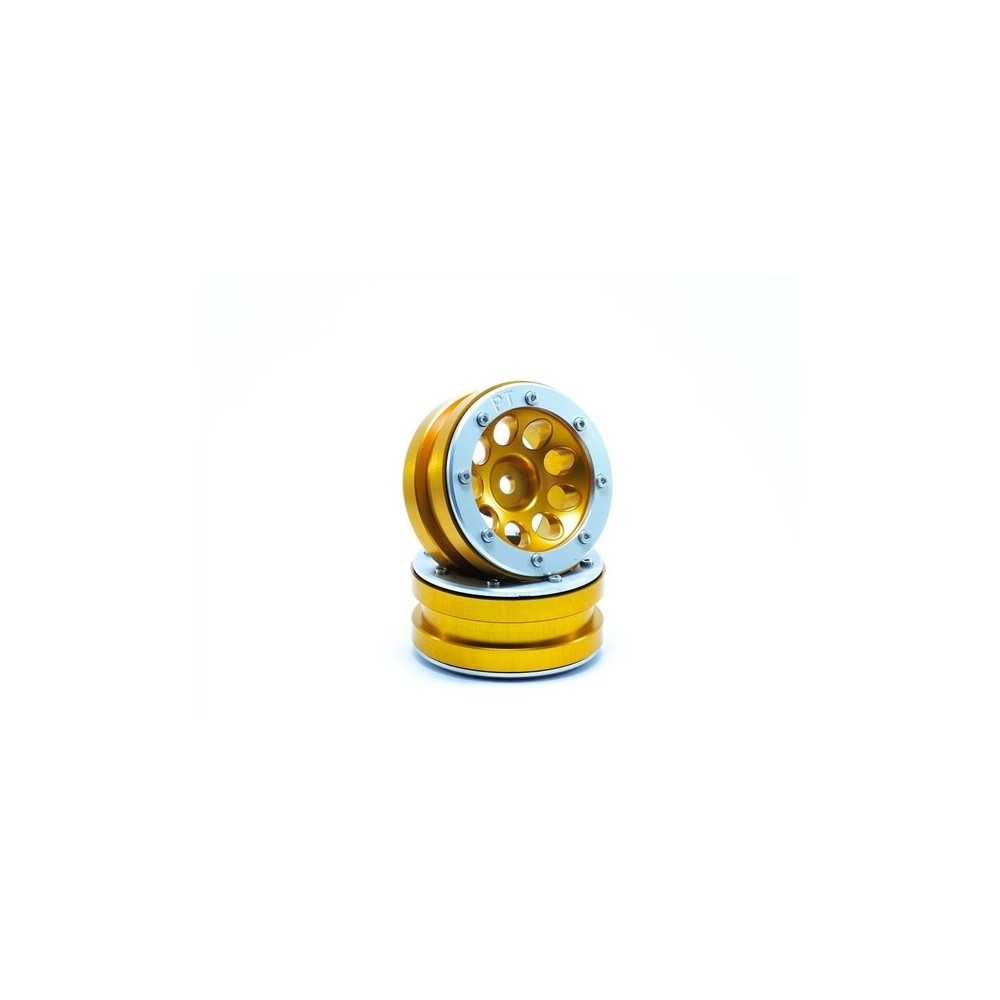 Metsafil Beadlock Wheels PT- Ecohole Gold/Silver 1.9 MT0050GOS