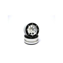 Metsafil Beadlock Wheels PT- Ecohole Silver/Black 1.9 (2 pcs) MT0050SB