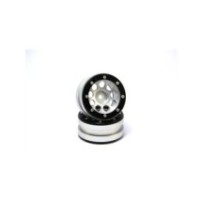 Metsafil Beadlock Wheels PT- Ecohole Silver/Black 1.9 (2 pcs) MT0050SB