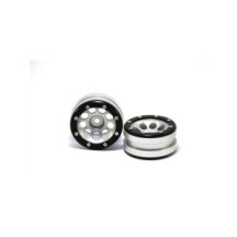 Llantas beadlock Metsafil PT-Ecohole plata y negro MT0050SB