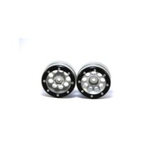 Metsafil Beadlock Wheels PT- Ecohole Silver/Black 1.9 (2 pcs) MT0050SB