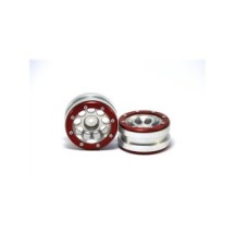 Llantas beadlock Metsafil PT-Ecohole plata y rojo MT0050SR