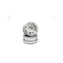 Metsafil Beadlock Wheels PT- Ecohole Silver/Silver 1.9 (2 pcs) MT0050SS