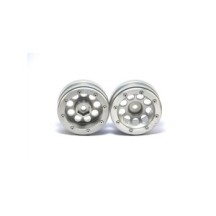 Metsafil Beadlock Wheels PT- Ecohole Silver/Silver 1.9 (2 pcs) MT0050SS