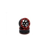 Metsafil Beadlock Wheels PT- Slingshot Black/Red 1.9 (2 pcs) MT0030BR