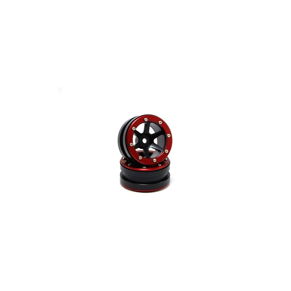 Metsafil Beadlock Wheels PT- Slingshot Black/Red 1.9 (2 pcs) MT0030BR Metsafil Beadlock Wheels PT- Slingshot Black/Red 1.9 (2 pcs) MT0030BR