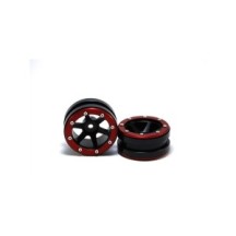 Llantas beadlock PT-Slingshot negro y rojo Metsafil MT0030BR (2)