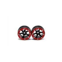 Metsafil Beadlock Wheels PT- Slingshot Black/Red 1.9 (2 pcs) MT0030BR