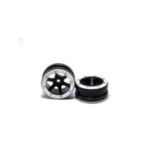 Metsafil Beadlock Wheels PT- Slingshot Black/Silver 1.9 (2 pcs) MT0030BS