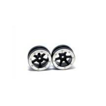 Metsafil Beadlock Wheels PT- Slingshot Black/Silver 1.9 (2 pcs) MT0030BS
