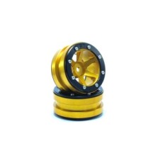 Metsafil Beadlock Wheels PT- Slingshot Gold/Black 1.9 MT0030GOB