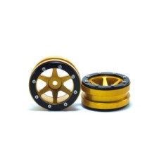 Llantas beadlock Metsafil PT-Slingshot dorado y negro MT0030GOB