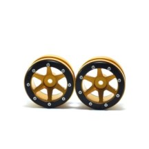 Metsafil Beadlock Wheels PT- Slingshot Gold/Black 1.9 MT0030GOB