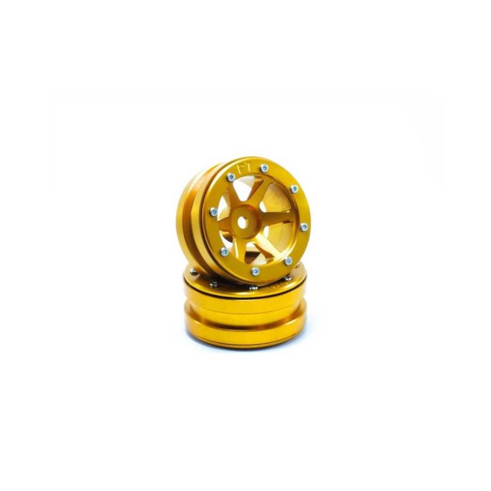 Metsafil Beadlock Wheels PT- Slingshot Gold/Gold 1.9 MT0030GOGO Metsafil Beadlock Wheels PT- Slingshot Gold/Gold 1.9 MT0030GOGO