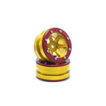 Metsafil Beadlock Wheels PT- Slingshot Gold/Red 1.9 MT0030GOR