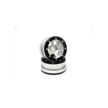 Metsafil Beadlock Wheels PT- Slingshot Silver/Black 1.9 (2 pcs) MT0030SB