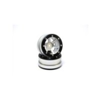 Metsafil Beadlock Wheels PT- Slingshot Silver/Black 1.9 (2 pcs) MT0030SB