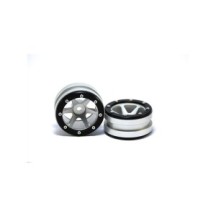 Llantas beadlock Metsafil Slingshot plata/negro MT0030SB