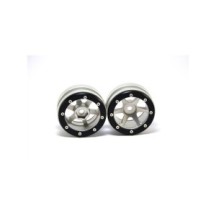 Metsafil Beadlock Wheels PT- Slingshot Silver/Black 1.9 (2 pcs) MT0030SB
