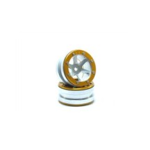 Metsafil Beadlock Wheels PT- Slingshot Silver/Gold 1.9 MT0030SGO
